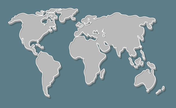 Vektör dünya harita illüstrasyon tasarımı - Vektör, Görsel