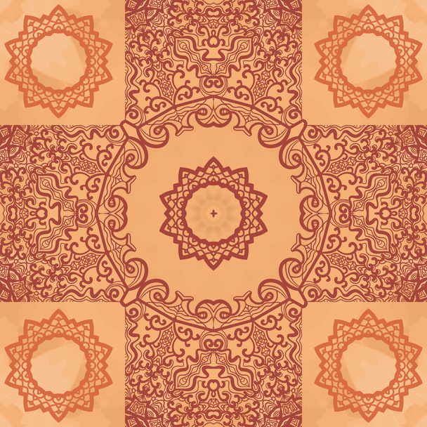 Elegant Asian Print on Henna Seamless Texture background. Vintage decorative element on endless texture. Hand drawn background. Islamic, Arabic, Indian, Asian, Ottoman motifs - Vektor, Bild