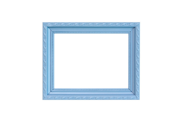 Gray Vintage picture frame on white background - Photo, Image