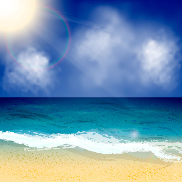 Summer vector background. Seascape - Vector, Image
