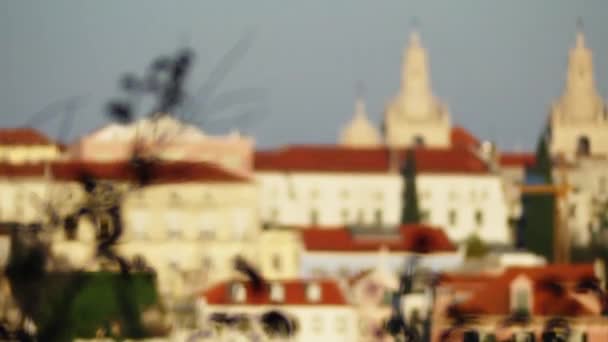 Zaměření: kostel nebo klášter Sao Vicente de Fora (klášter svatého Vincenta) je kostelem 17. století a klášterem ve městě Lisabonu v Portugalsku. - Záběry, video