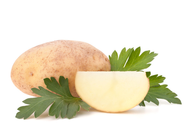 Potato and parsley leaves - Foto, afbeelding