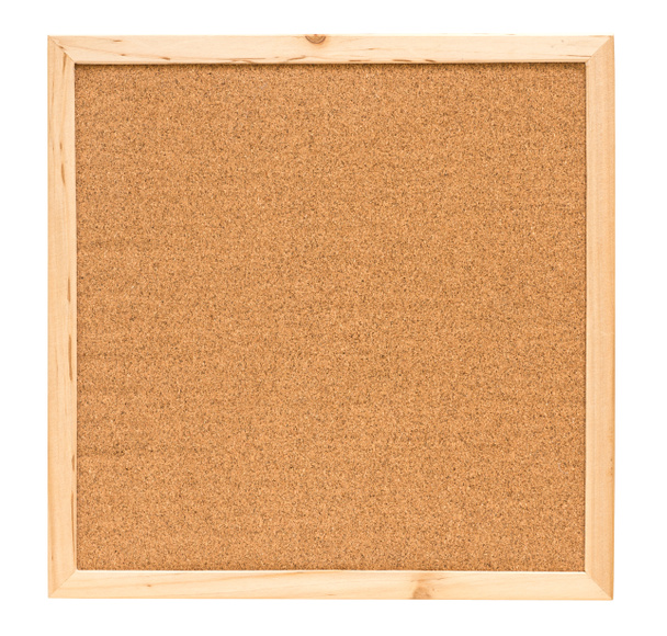 tablero de corcho marrón sobre fondo de pared blanco
 - Foto, Imagen