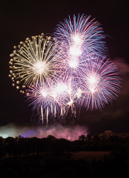 Grandes fuegos artificiales coloridos
 - Foto, imagen