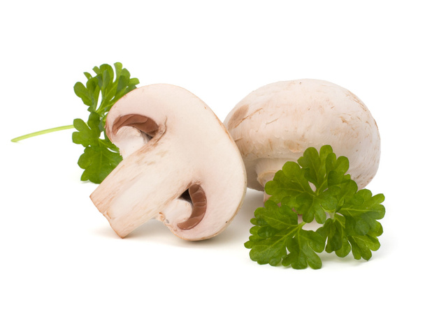 Champignon mushroom and fresh parsley - Foto, afbeelding