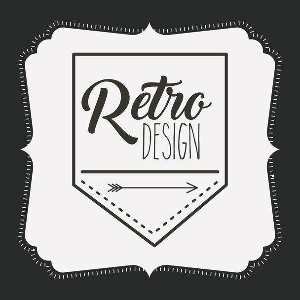 retro style frame isolated icon - Vector, imagen