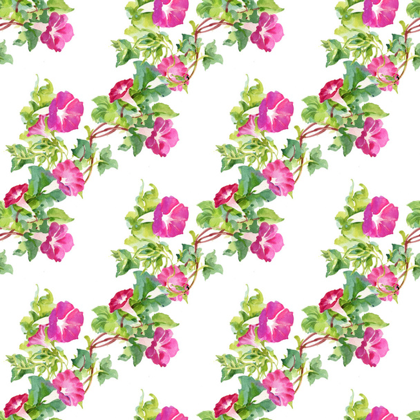 Floral pattern with summer garden flowers  - Foto, Bild