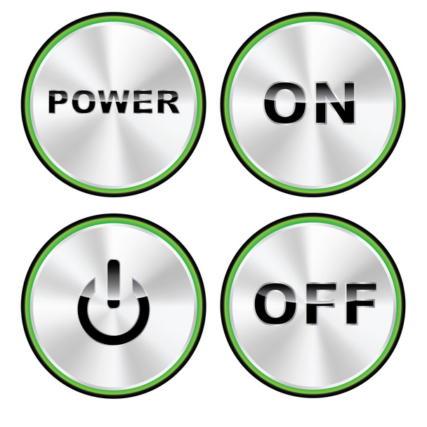 Vector ON - OFF Power button set - ベクター画像