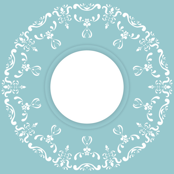 Mandala ornament. Round template. Decorative elements  can be used for greeting card, wedding invitation.  - ベクター画像