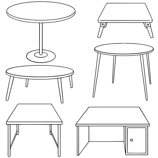 conjunto vetorial de mesas
 - Vetor, Imagem