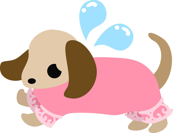The illustration of cute dog - ベクター画像