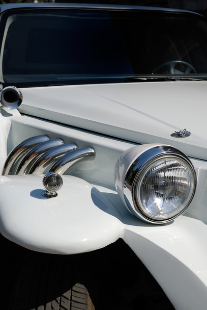 White limousine with decorative element - Photo, Image