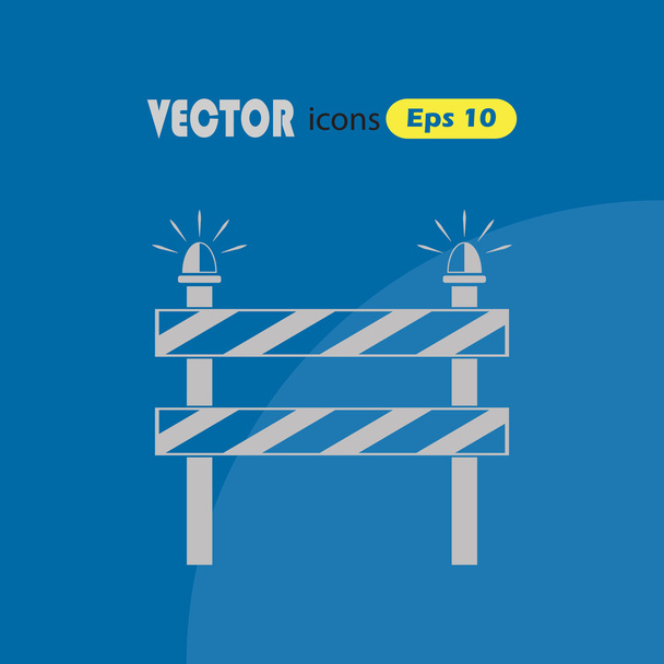 Construcción Roadblock vector icono
 - Vector, Imagen