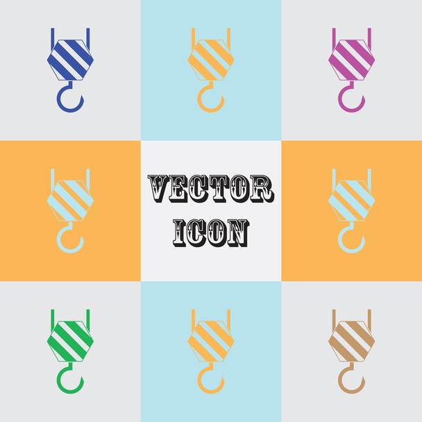 Vector icon of industrial hook - Vector, Image