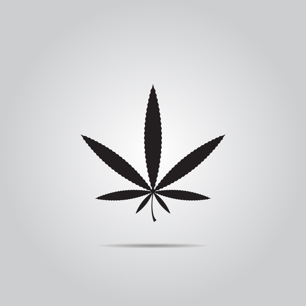 Marihuana yaprağı vektör simgesi - Vektör, Görsel