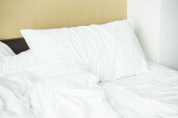 Messy white pillow - Photo, Image