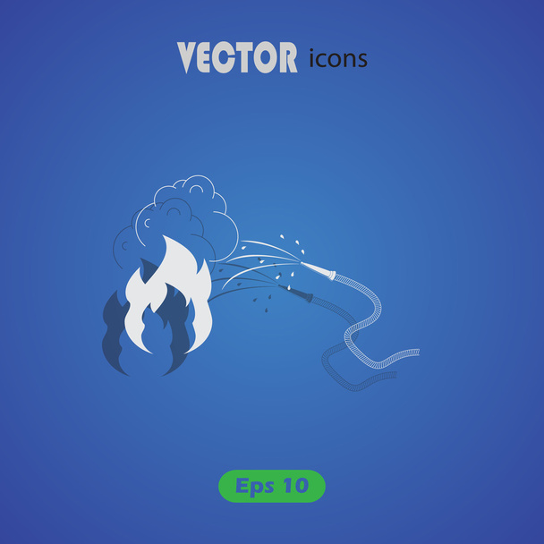 Tűzoltó állomás vektor ikonja - Vektor, kép