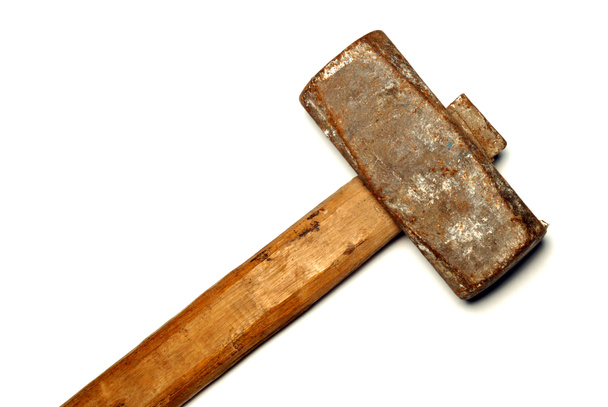 El gran martillo de trineo en blanco
 - Foto, imagen