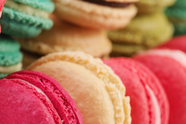 Set of delicious macaroons - Photo, Image