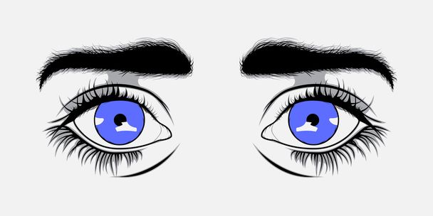 Vektorové ilustrace modré oči - Vektor, obrázek
