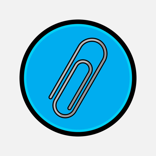 paper clip vector icon. Flat style for web and mobile - Vector, Image