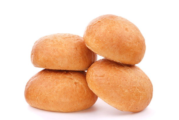 Three fresh buns isolated - Photo, Image
