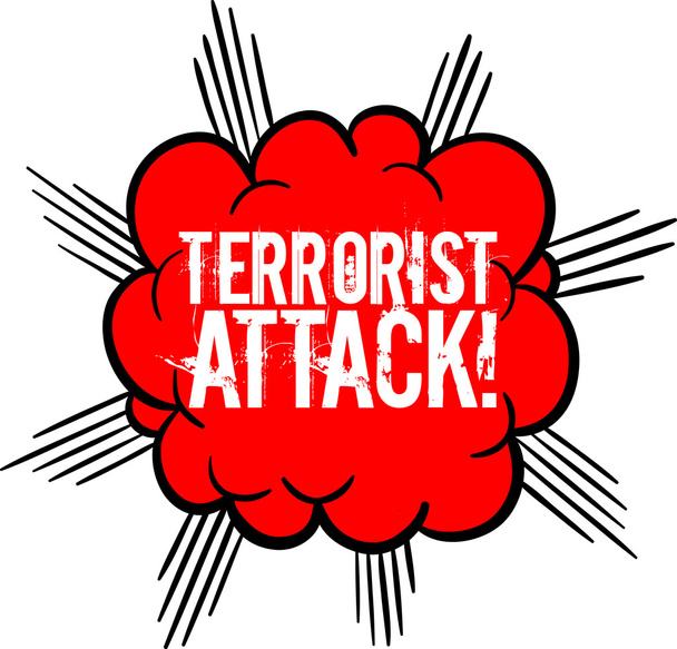Terrorist attack symbol - Vector, Image