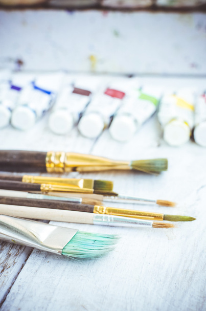 Artist paint brushes - Foto, imagen