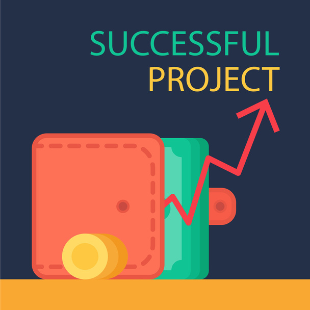 Successful Project Banner - Vector, Image