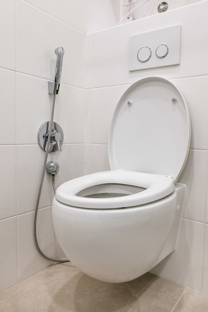 туалет с биде в ванной комнате
 - Фото, изображение