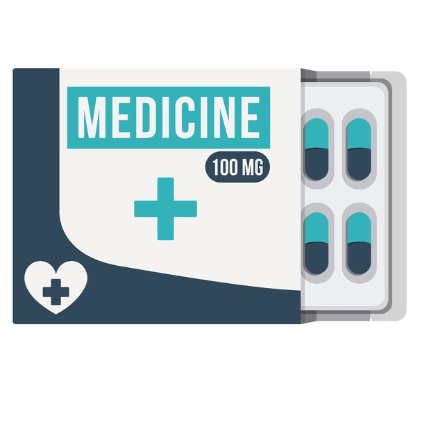 pills drugs isolated icon - Vector, Imagen