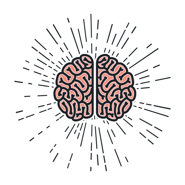 brain storm isolated icon - Vector, Image