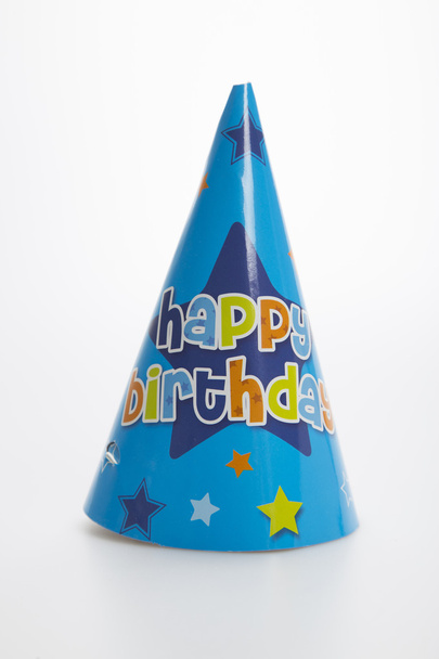 Sombrero de fiesta de cumpleaños azul
 - Foto, imagen