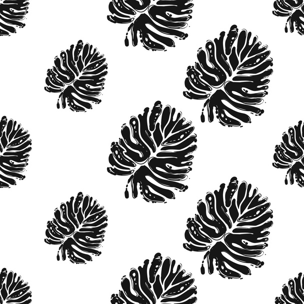 floral pattern with fern leaf - Vektori, kuva