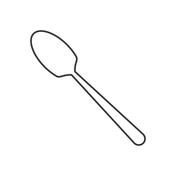 single spoon icon - Vector, Image