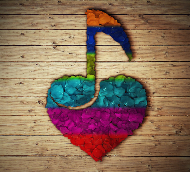 liefde muziek kleuren - Foto, afbeelding