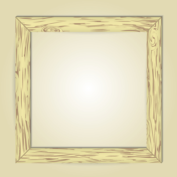 houten frame geïsoleerd - Vector, afbeelding