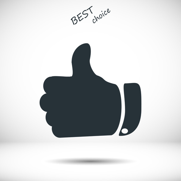 thumb up gesture icon - Vector, afbeelding