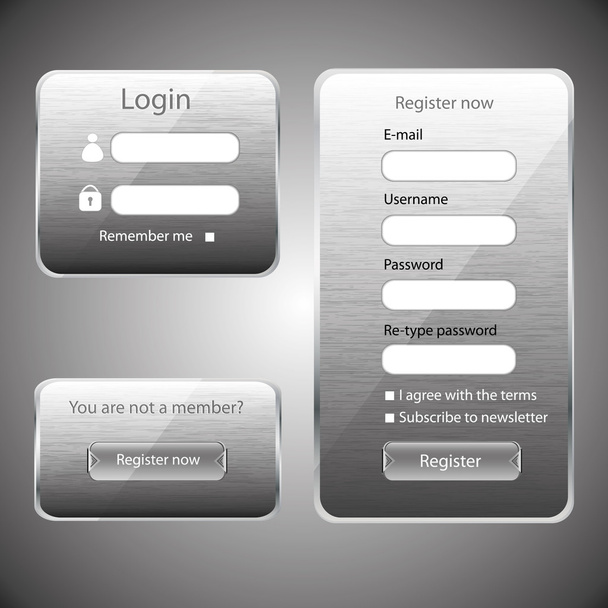 Modern web card form - Vektor, Bild