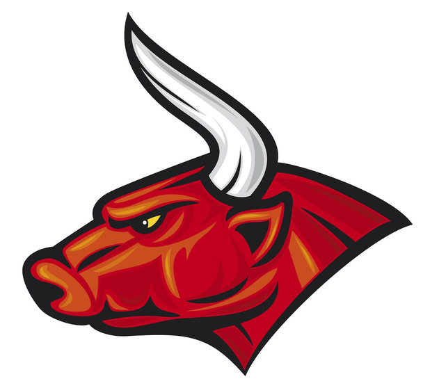 Bull head (red bull) - Vector, afbeelding