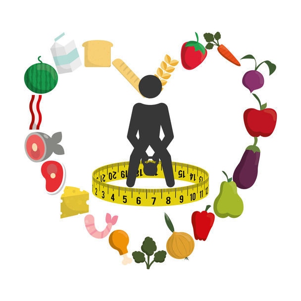 levantamiento de pesas estilo de vida saludable
 - Vector, Imagen