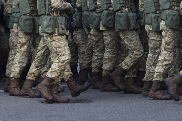 Militares en desfile
 - Foto, Imagen