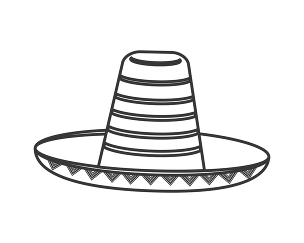 мексиканський капелюх значок сомбреро
 - Вектор, зображення