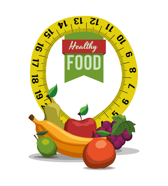 healthy and organic food design - Vector, Image