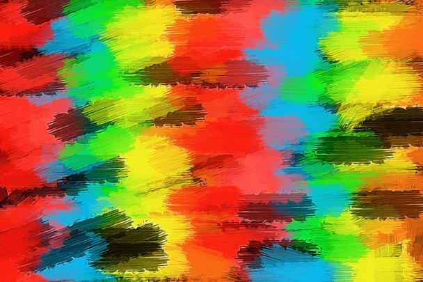 piros, sárga, kék zöld és a festészet textúra absztrakt háttér fekete - Fotó, kép