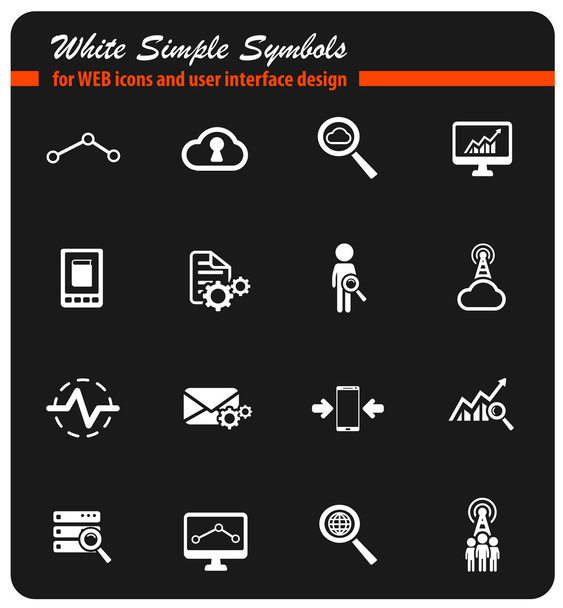 Data analytic simply icons - Vector, imagen