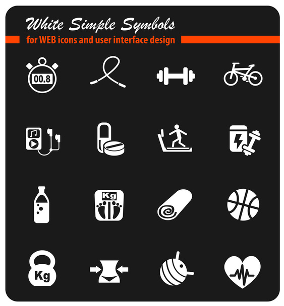fitness icon set - Vector, Image