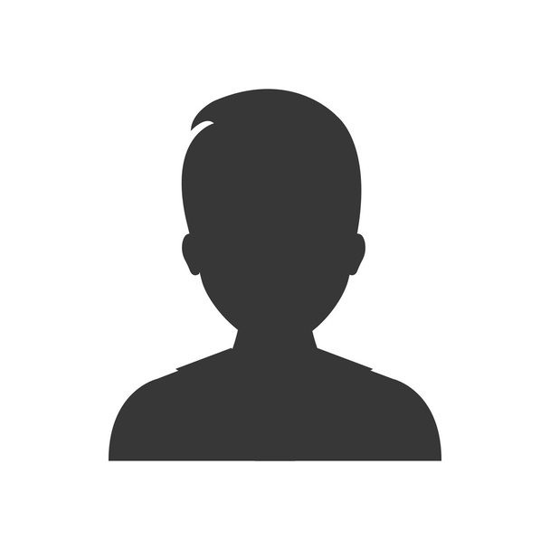 man male avatar silhouette person icon. Vector graphic - Vector, Image
