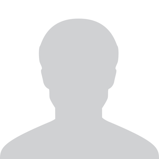 männliche Standard-Platzhalter Avatarprofil graues Bild isoliert auf weißem Hintergrund für Ihr Design. Vektorillustration - Vektor, Bild
