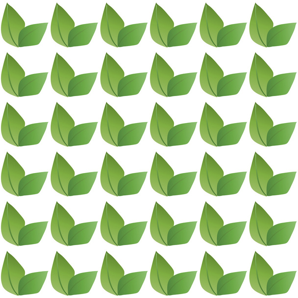 Green Leaf varrat nélküli mintázat. Eco Leaf ikon háttér. Zöld tavaszi hagy Vector illusztráció. Lakberendezés, divat, web design. - Vektor, kép